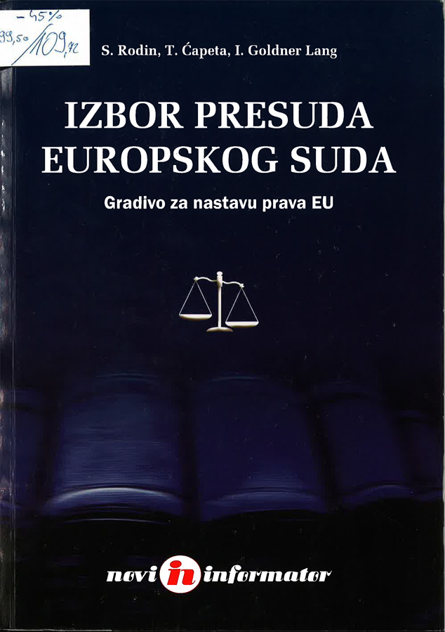 Rodin S. Izbor presuda Europskog suda 1